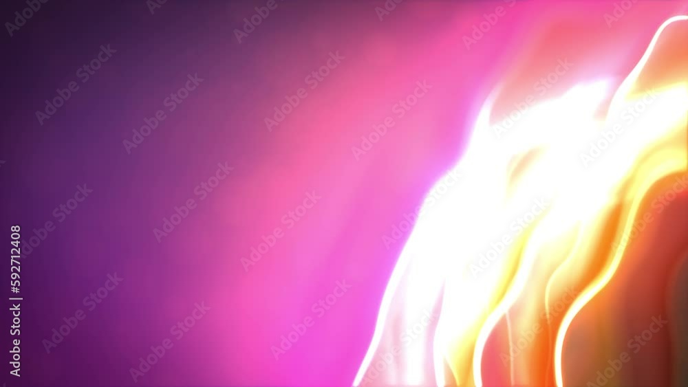 Aufkleber bright yellow and purple abstract twinkling curved shapes bokeh backdrop - loop video