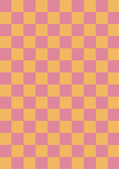 Chessboard retro groovy 70s 90s texture background. Vibrant vintage hippie checkerboard, waves, mesh pattern. Vector psychedelic illustration in Y2k style