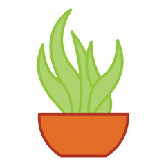 Isolated colored plant office supply icon Vector