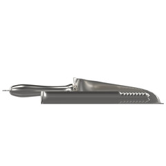 3D rendering illustration of an ice scoop and tongs