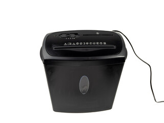 Paper and CD shredder. Stationery Document Shredder. Close-up.