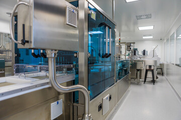 Special equipment of processing line for vaccine production.