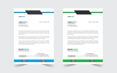 Obraz premium The Best Corporate Business Letterhead Design Template