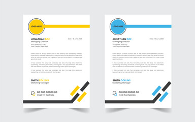 Obraz premium The Best Corporate Business Letterhead Design Template