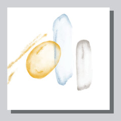 Illustration vector EPS 10 print. Hand draw painted abstract watercolour. contemporary aesthetic boho mid century modern art in Scandinavian nordic design style
