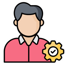 Manager Line Color Icon