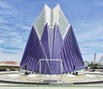 Architect Santiago Calatrava. Agora. City of Arts and Scienses. Valencia. Spain.