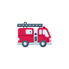 firetruck vector icon. transportation and vehicle icon flat style. perfect use for icon, logo, illustration, website, and more. icon design color style