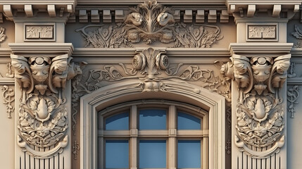 Stone carving decor. Generative Ai