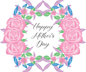 Watercolor floral design. Floral arrangement for card, invitation, decoration, mother's day, weeding, event, celebration.  Illustration isolated on any white background.