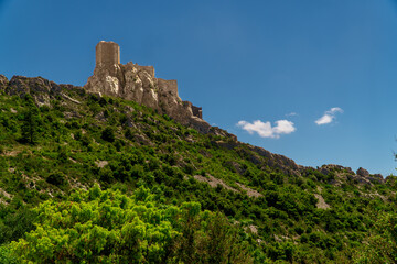 Fototapeta na wymiar Cathar Castles: Chateau de Queribus, Cucugnan, France.