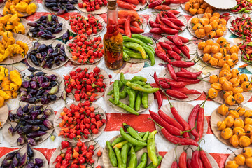 Assorted mix of peppers