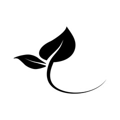 LEAF icon design template vector