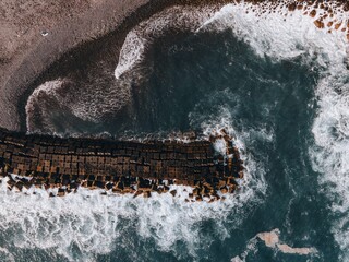 Pier at Ponta do Sol in Madeira, Portugal by Drone