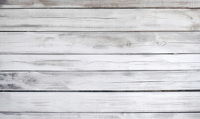 Obraz na płótnie Canvas wood White Shabby Wood Background , horizontal boards Front view with copy space , abstract Old painted wood ,Generative AI 