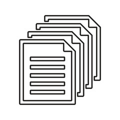 Document outline icon. Line art vector.