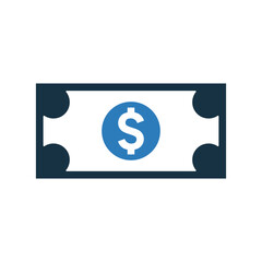Fototapeta premium Dollar icon. Simple editable vector graphics.
