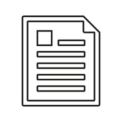 Document, text, format line icon. Outline vector.