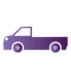Isolated colored pick up truck icon Flat design Vector
