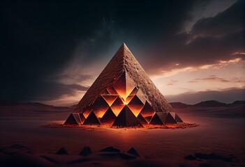 Magic pyramid, generated with AI. Generative AI