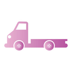Isolated colored pick up truck icon Flat design Vector