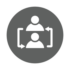 Duties, transfer icon. Gray vector graphics.