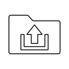 File, upload line icon. Outline vector.