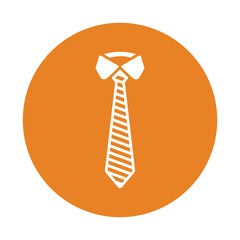 Formal, tie, fashion icon. Orange color vector EPS.