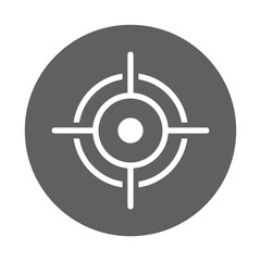 Obraz premium Focus, target, aim icon. Gray vector graphics.