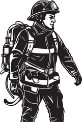 Fireman vector illustration, SVG
