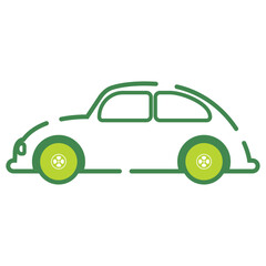 Isolated car icon Colored outline Vector