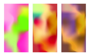 Fototapeta premium A set of gradients suitable as a social media banner. Bright colors. Vector.