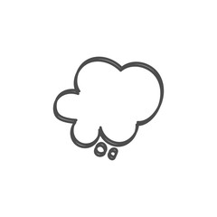 speech bubble on white background