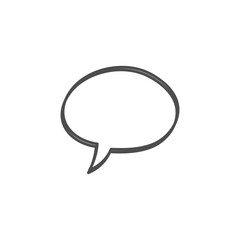 speech bubble on white background