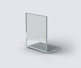 Glass Sign Stand Mockup Template
