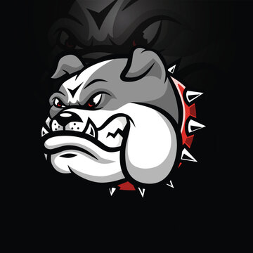 bulldog mascot for esport and sport logo design