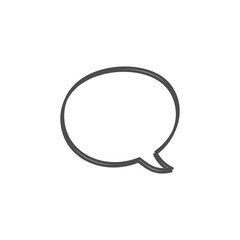 speech bubble on white background