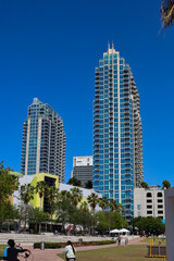 Beautiful view on a sunny day of downtown Tampa, Florida	
