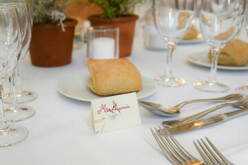 Le vin d'honneur d'une cérémonie de mariage