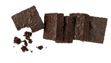 brownie isolate on white background. Selective focus. Food.