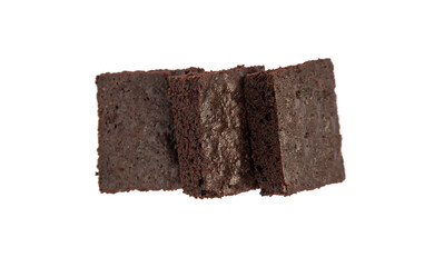 brownie isolate on white background. Selective focus. Food.
