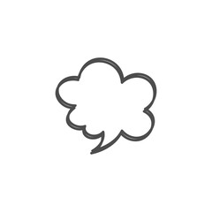 speech bubble on white background