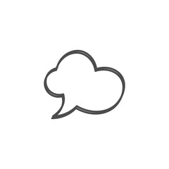 speech bubble on white background