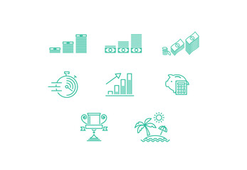 Money saving holiday icons