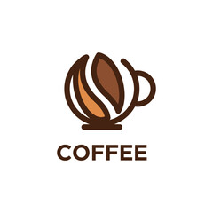 Coffee logo design vector illustration unique concept Premium Vector
