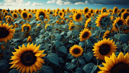 sunflowers of the sky background