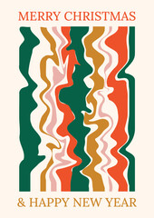 Holiday Poster tile Christmas wall art print xmas bell leaf botanical 70s wall art clipart holly jolly baby card merry tree 