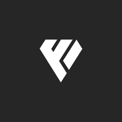 Simple FV logo designs vector illustration