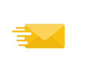 Send message icon logo design. Mail, Email, Envelope icon. Editable stroke. Send email message flat icon for apps and websites vector design and illustration.

