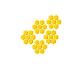 Honeycomb bee icon logo design. Bee honeycomb hexagon honey for your web site design, logo, app, UI vector design and illustration.
